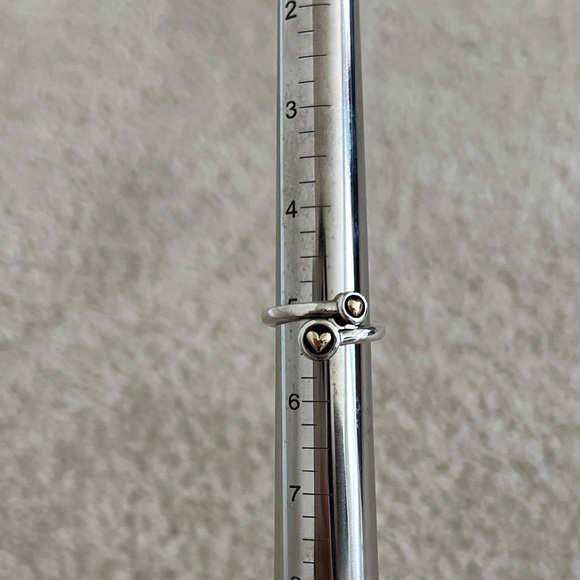 Pandora Retired Double Sweetheart Ring Size 5 - Picture 2 of 5